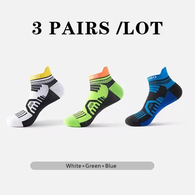 3 Pairs/Lot Men Low Cut Fitness Socks Professional Men Basketball Socks Breathable Thin Cycling Travel Socks for Men