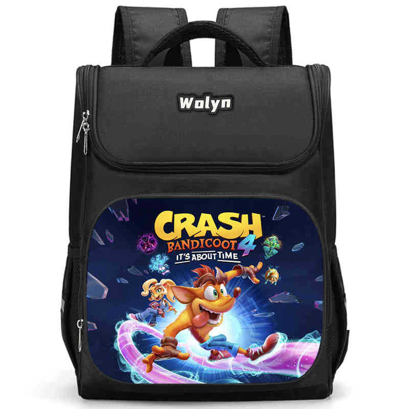 Crashbandicoot Backpack High Definition Printing Student Bag Computer Bag