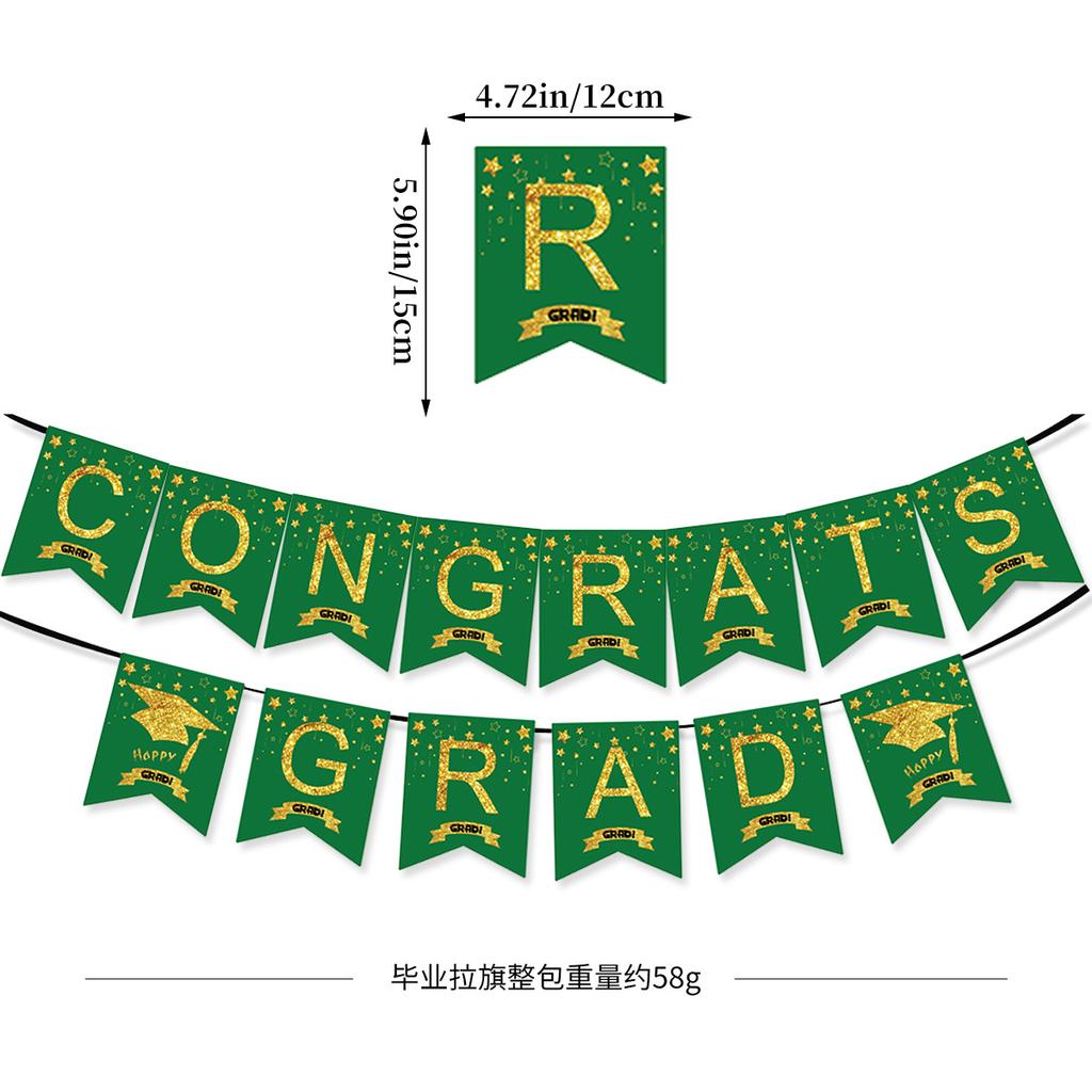 Graduation Season Party Decoration Banner Congrats Grad School Reunion Arrangement La Flower