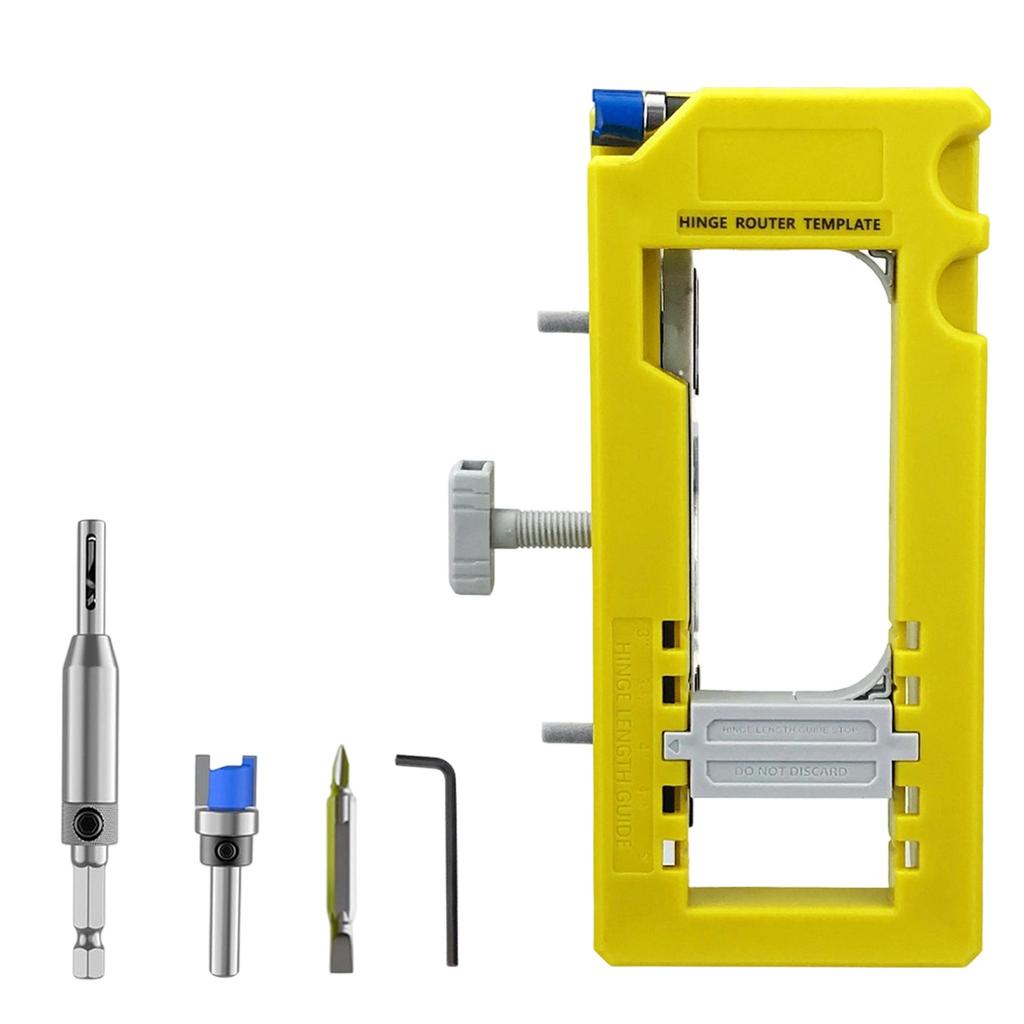 Door Hinge Fixture, Woodworking Door Hinge Chisel, Adjustable Door Hinge Router Template