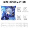 Genshin Lmpact Furina Foutiane Pillow Case Plush Fabric Soft Double Sided Print Sofa Cushion Cover Throw Pillow Covers