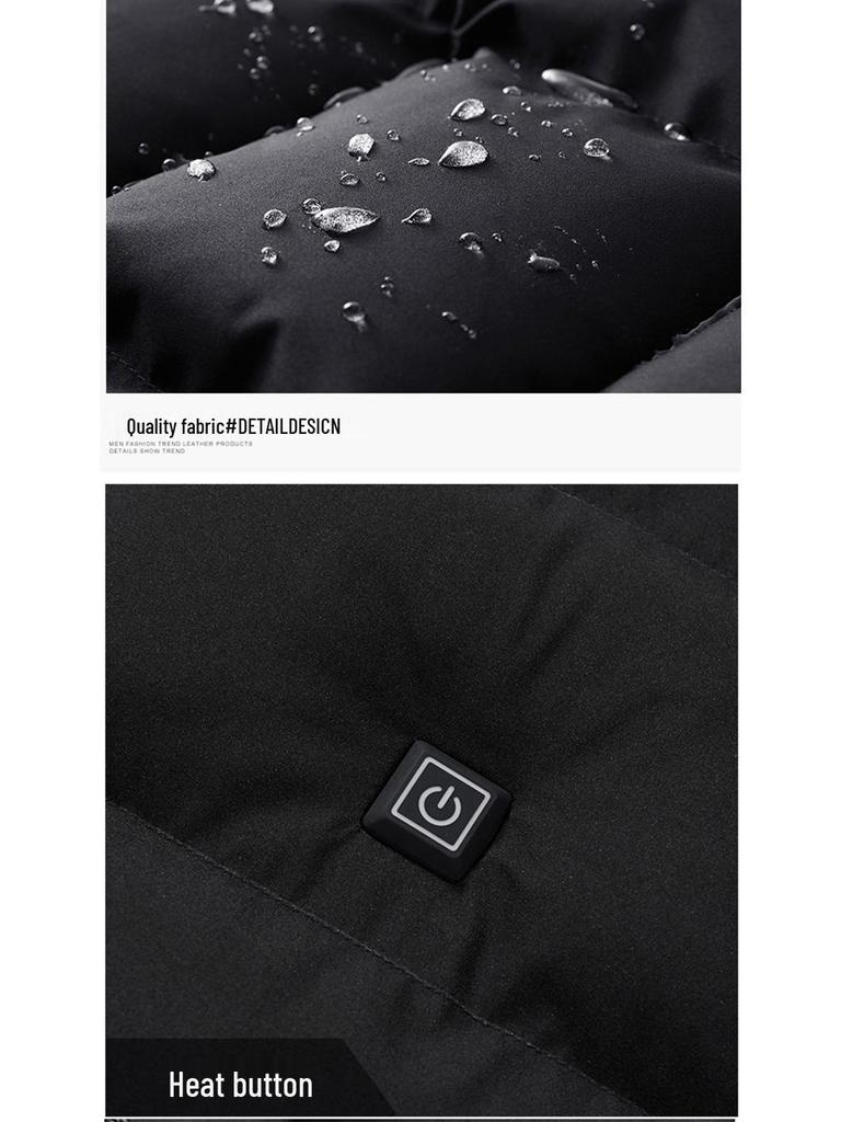 Plus-Size Intelligent Temperature Control Heating Vest with Nine Heating Zones