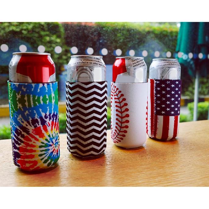 4 Pack 12oz Slim Beer Can Cooler Sleeves, Neoprene Beer Can Cooler Bulk, Collapsible ulators Cooler Cover Fits for White Claw/Spiked Seltzer and More