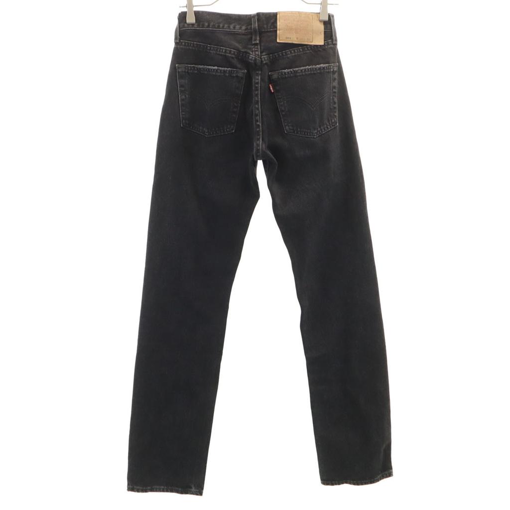 Levi's 90s 501 USA Made Old Dyed Straight Denim Pants W27 Black Jeans Women Used