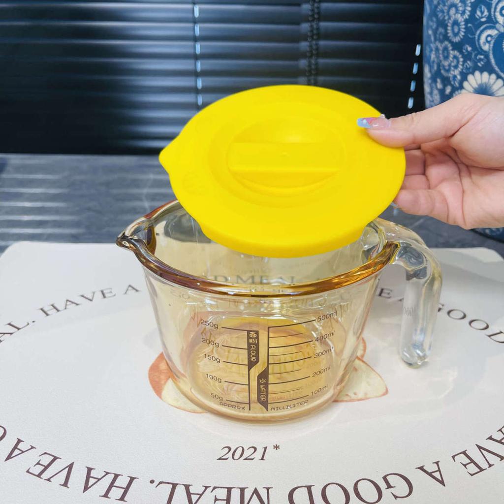 Odměrka do domácnosti z tlustého jantaru, z vysokoteplotního skla