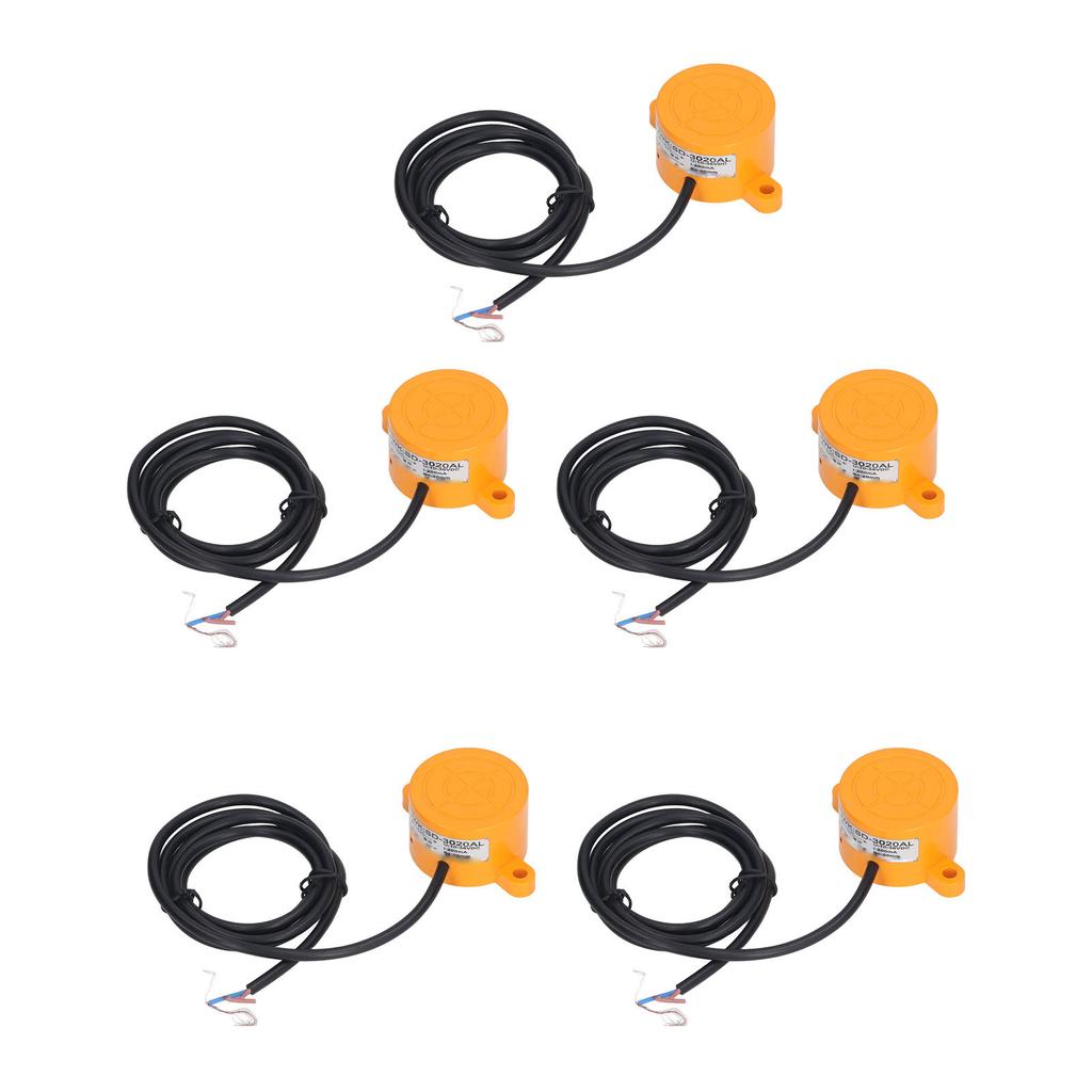 5PCS Circular Proximity Switch Distance Detection Sensor PNP Normally Open 10‑36VDC IP65 Protection