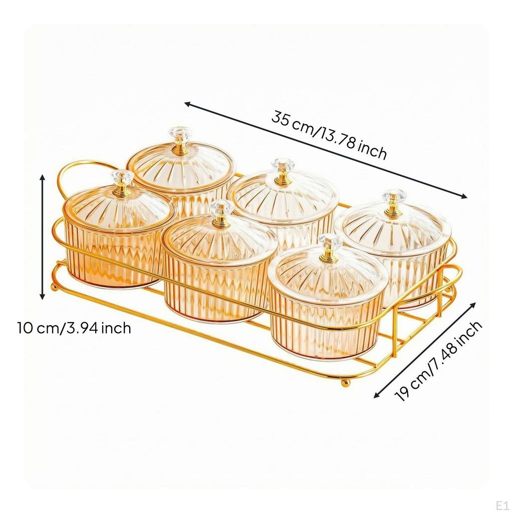 Countertop Snack Organizer Compartmentalized Candy with Lid Lidded Tray for