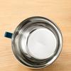 304 Stainless Steel Bowl with Handle Solid Color Anti Scalding Instant Noodles Mixing Bowl Kitchen Tableware Food  Accessory, 1pc