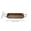 Brass Tray with Handles Decorative Engraved Toned for Home Stylists, Hosts, Coffee Table,