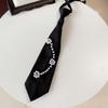 Black Pearls Tie Tassels Decoration Shirt Tie Temperament Hand-beaded Long Necktie  Kids