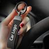 Car Stickers For Alfa Romeo Suede Leather Car Logo Keychain Zinc Alloy Keyring For Alfa Romeo Giulietta 159 147 156 166 Mito Giu