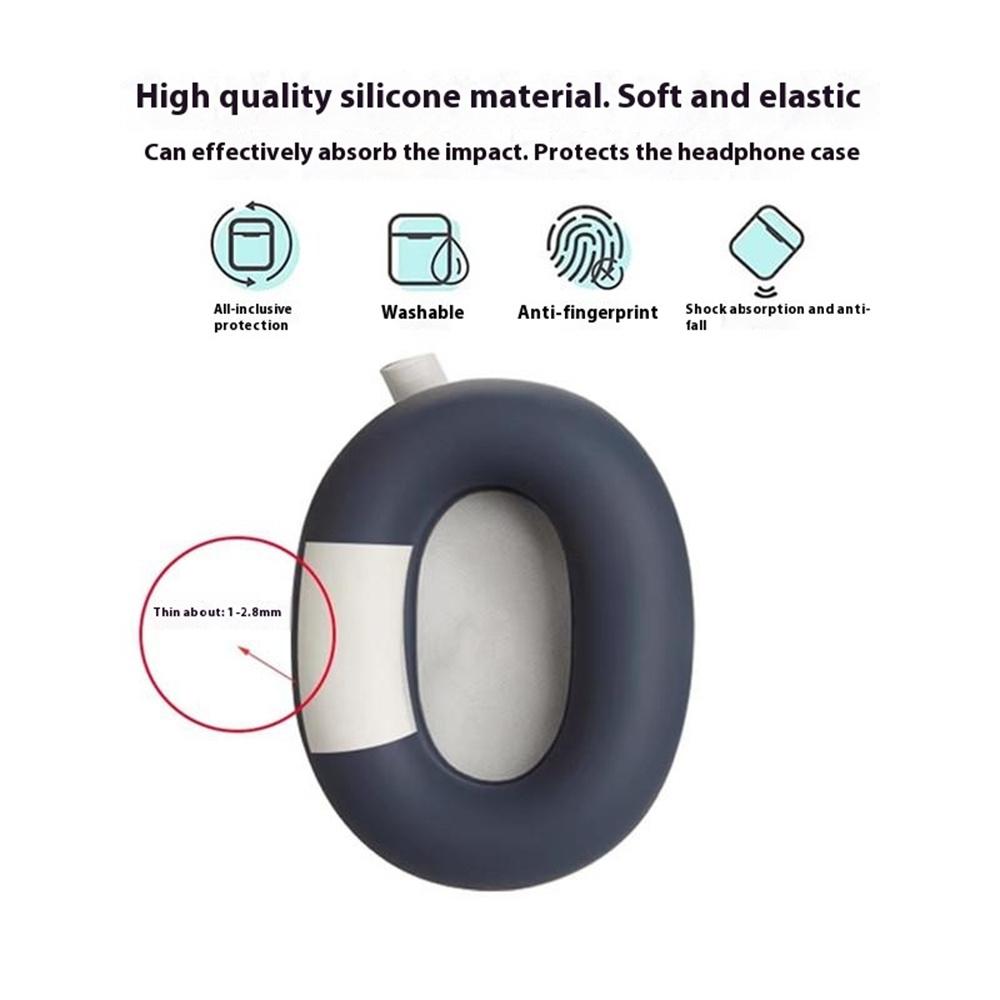 Pro Sony WH-1000XM6 Silikonový obalový set s krytem náhlavního oblouku, ochranné náušníky na sluchátka, krytky