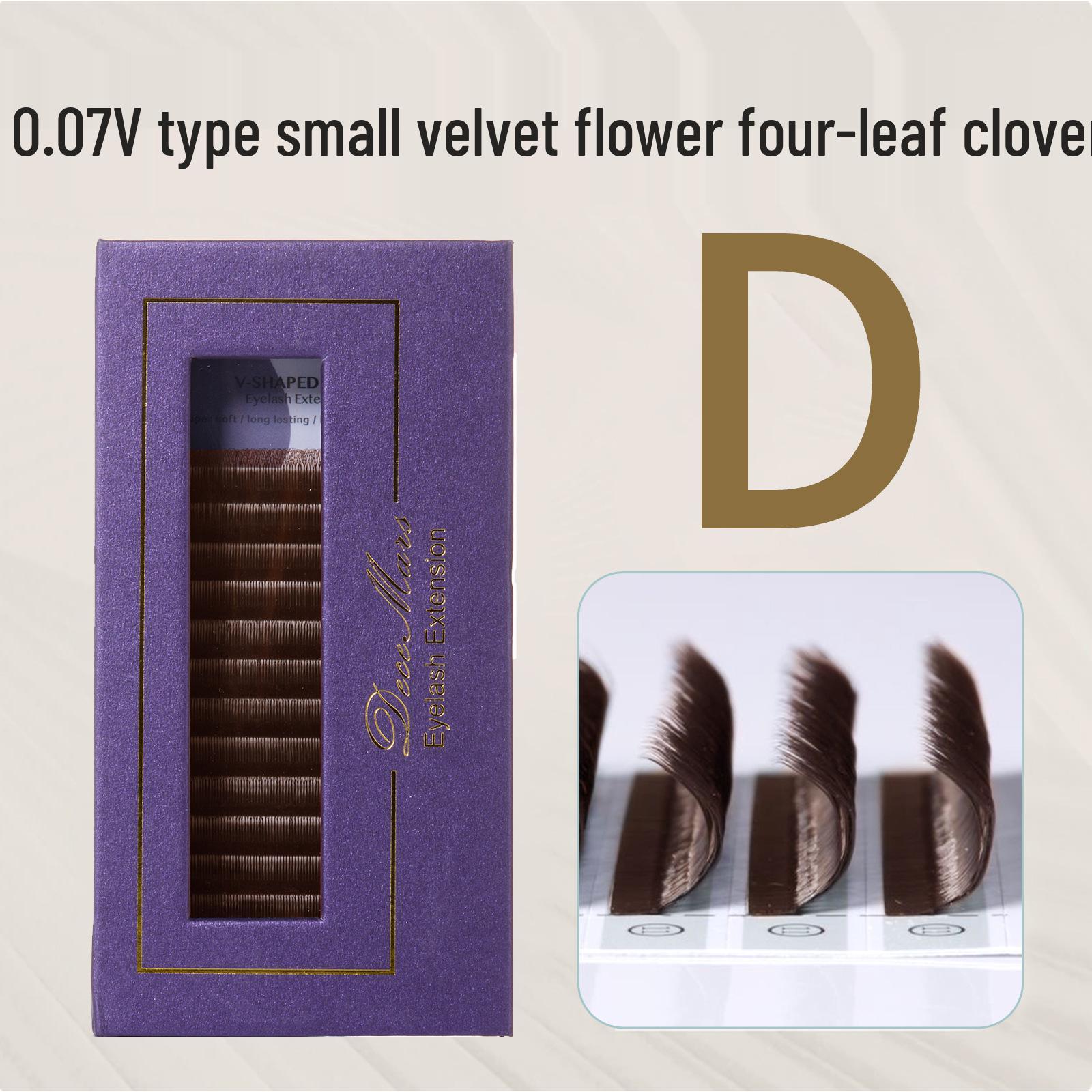DeceMars V-shaped Fluffy Clover False Eyelashes - Natural Soft Blooming, No Root Separation.