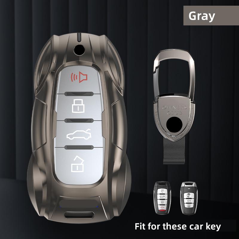 Metal Car Remote Key Cover Case Holder Protector shell Keychain Fob For GWM Haval New H6 HEV PHEV Jolion S Dargo H9 H2 Hover F7x