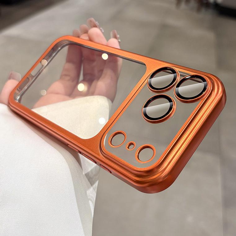 

Matte Transparent Soft TPU Case for iPhone 17 16 Pro Max Air 14 15 Plus 11 12 13 Camera Film Plating Shockproof Ultra Slim Cover iPhone 13