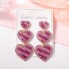 Valentine's Day new creative design sense fashion temperament full of diamonds love heart temperament trend earrings