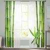 Grüne Bambus Zen Pflanze Weiße Tüll Vorhänge für Wohnzimmerdekoration Fenster Vorhang für Schlafzimmer Voile Organza Drapierungen