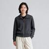 Women's Zip-Front Knit Cardigan with Lapel Collar