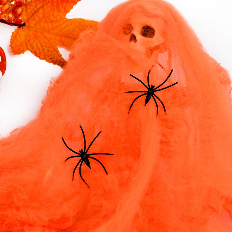 White Spider Web For Halloween Decorations Artificial Stretchy Cobweb For Halloween Scary Party Scene Decor Haunted House Props