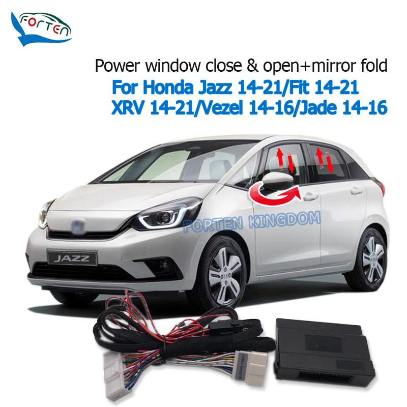 Car Auto Window Closer & Open Side Mirror folder unfold Kit For Honda Jazz 14-21/Fit 14-21/XRV 14-21/Vezel 14-16/Jade 14-16 12V