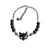 Mystical Lowrie Mask Pendant Necklace Volcanic Stone Beads Gothic Clavicle Chain Jewelry Daily Fashion Accessories