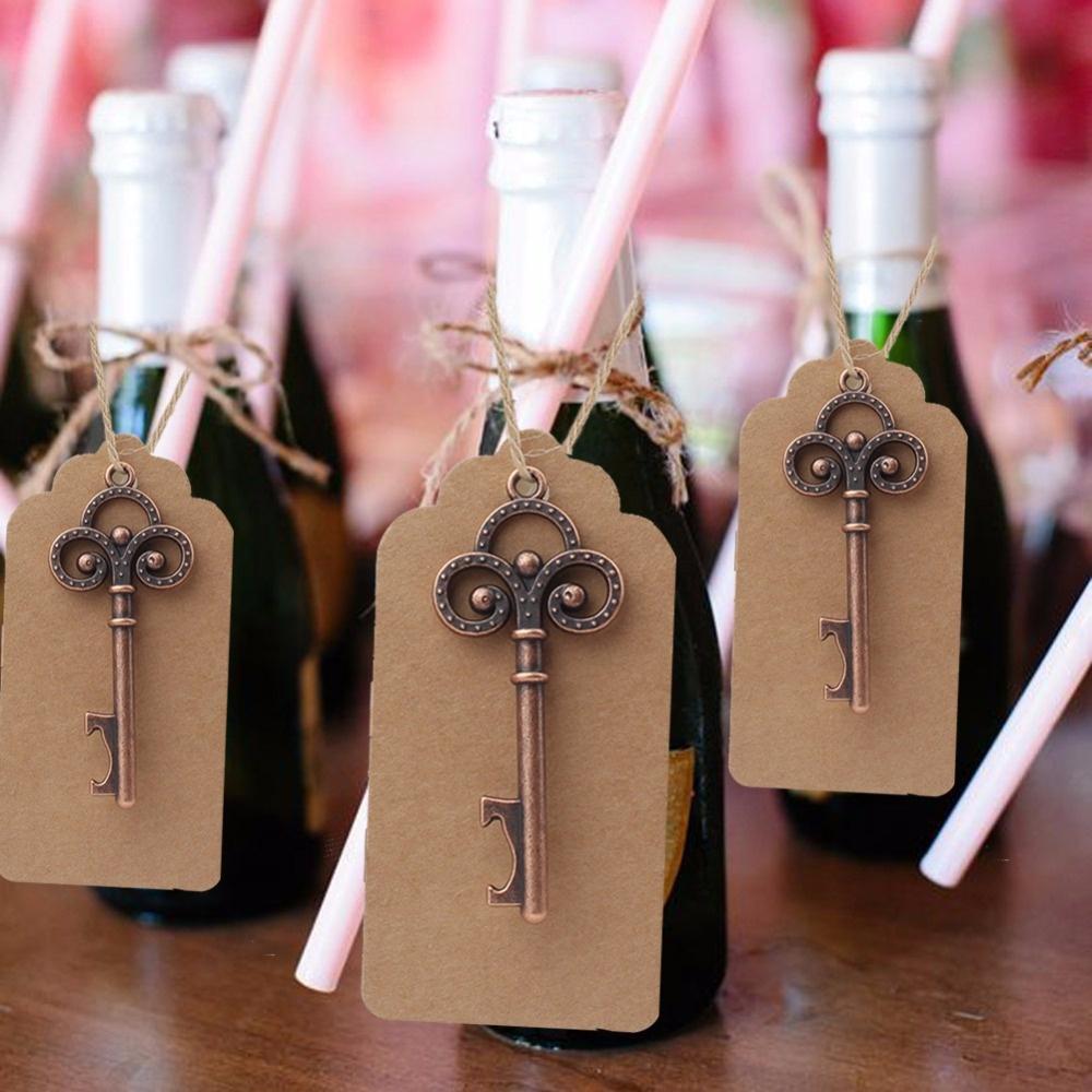 3Pcs Wedding Souvenirs Skeleton Bottle Opener + Tags Wedding Favors and Gifts for Guest Party Favors