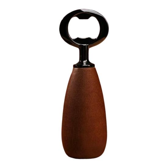 Wooden Handle Bottle Opener Metal Beer Bottle Opener Portable Can Opener for Beer Soda Cider Kitchen Bar Picnic
