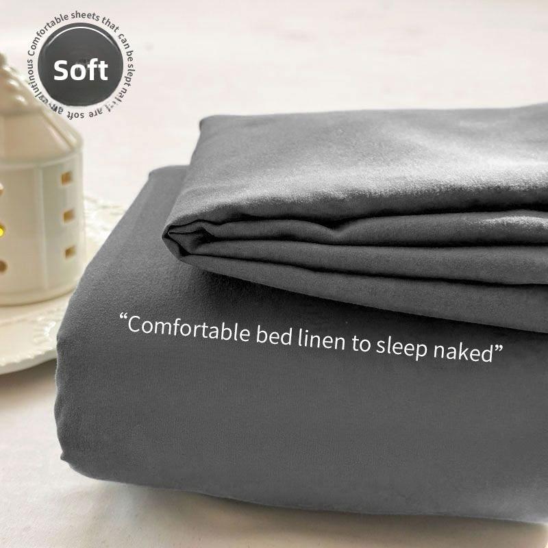 

Bed Sheet Brushed Ins Style Solid Color Simple Thick Bedding 120*230 bed sheet