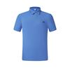 FILA Golf Series Fashion Soft Comfortable Versatile Solid Color Short Sleeve Polo Shirt Men tops Blue A11M535109F-BU