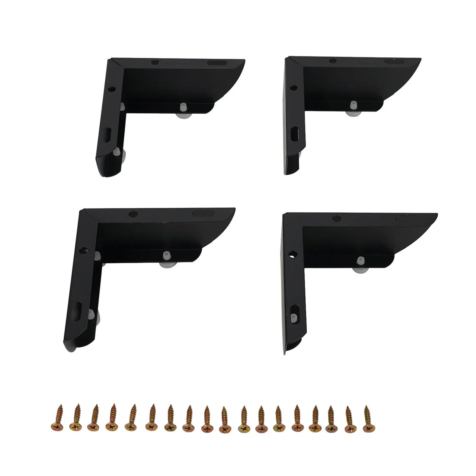 

4PCS Metal Sofa Legs Simple L-shaped 2-In-1 Furniture Carbon Steel Leg Bedside Table Support Leg Hardware Furniture Parts чорний