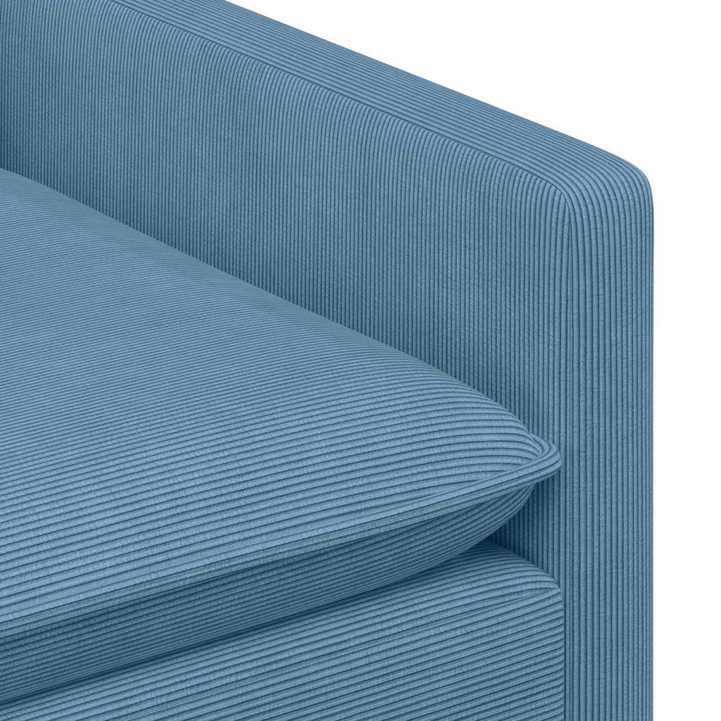 2 Piece Sofa Set Blue Fabric