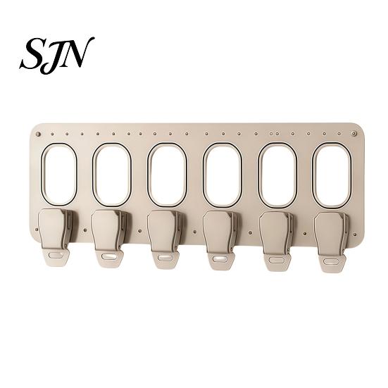 Einzigartiges Geschenk für Vielflieger Wandmontierter Schlüsselhalter im Design einer Flugzeugsicherheitsgurtschnalle Eingangsbereich, Abnehmbarer Ring Eingangsbereich Halter Rack