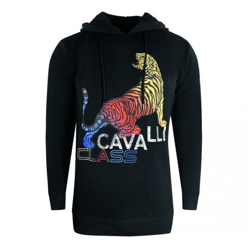 Cavalli Class Men's Tiger Logo Hoodie