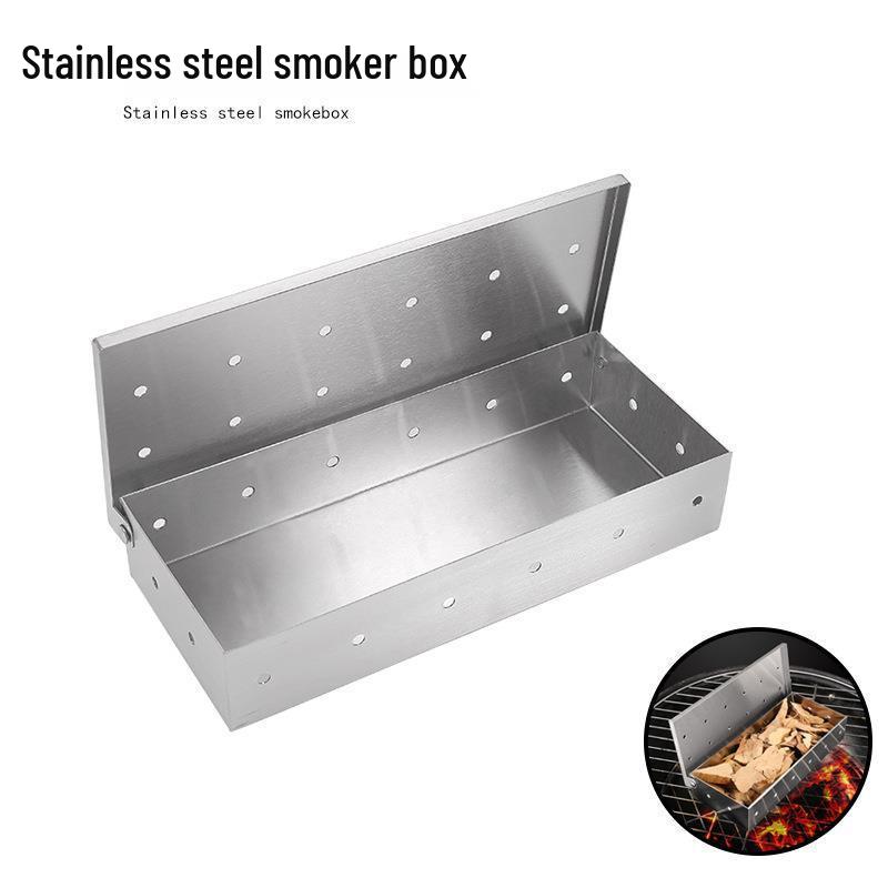 Outdoor Steak Räucherbox aus Edelstahl für Holzkohlegrillen