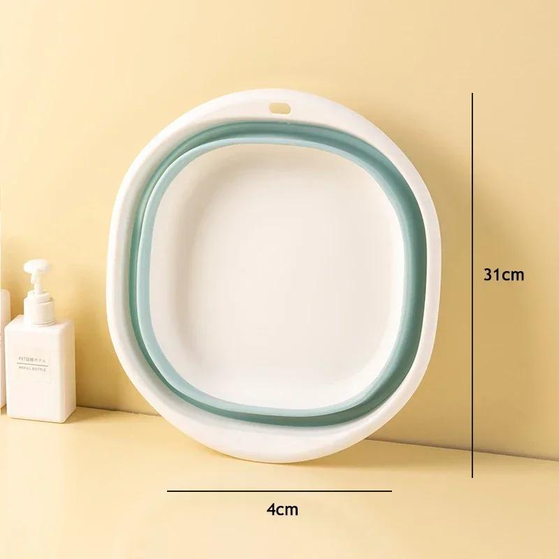 Portable Wash Basins Plastic Folding Basins Dorm Room Essentials Foldable Bucket Basin Wash Basin Bathroom Kitchen Accessories
