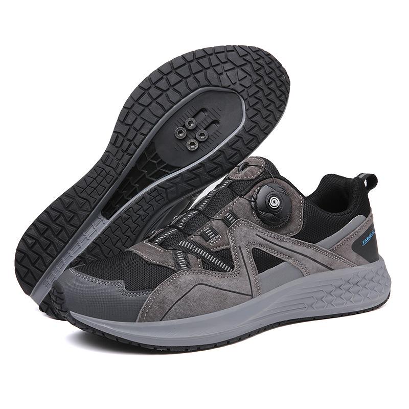 

Unisex Casual Clipless Cycling Shoes for Mountain Bikes and E-bikes with Hard Sole 37 сірий колір
