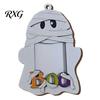 Solid Wood Photo Ornament Halloween Cute Ghost Wooden Frame with Hanging Rope, Creative Family Display Picture for Holiday Party Decor And Home