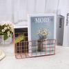 Durable Book Record Holder Metal Document Storage Shelf Letter Rack Magazine File Holder Rack  Home
