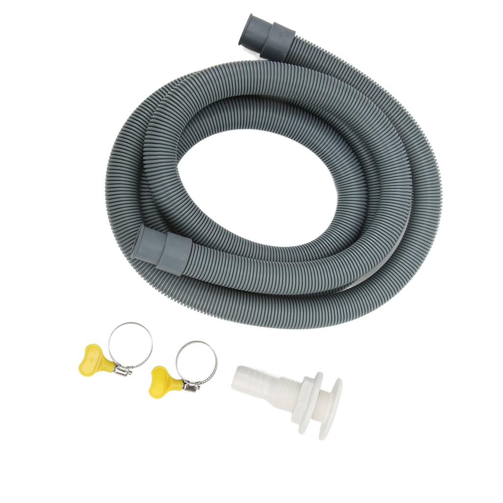 Marine Bilge Pump Installation Kit with Hose Clamps Thru Hull Fitting for Boats Yachts RVs Gray