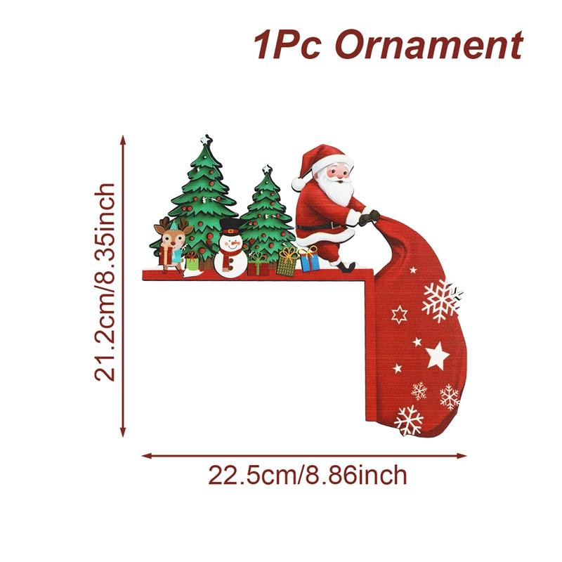 Christmas Wooden Ornament Christmas Party Decoration Xmas Santa Claus Snowman Pendants Navidad Natal New Year Gift 2026