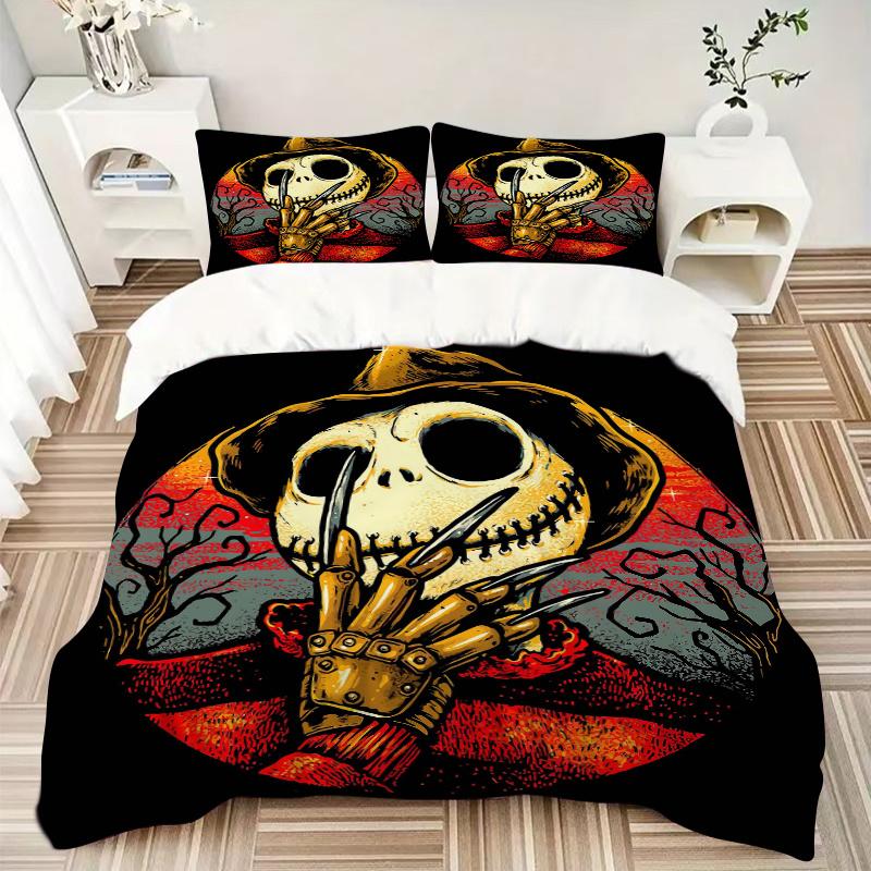 3pcs JACK IS BACK Quilt Cover Set (1 Quilt Cover + 2 Pillowcases Without Pillow Core), High-Definition Printing for Home and Dormitory.B053