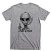 Unisexs Because Aliens I Come In Peace Graphic T Shirt Tee Cotton Unisex Summer Streetwear Casual Trendy Oversize Loose Top Vintage