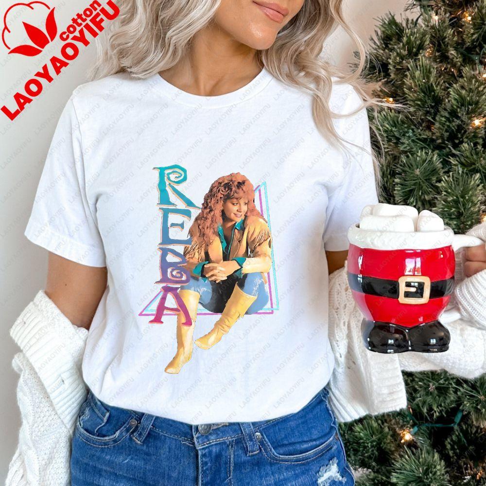Reba Mcentires New Summer Casual Trendy Shortsleeved Unisexs and WoUnisexs Allpurpose Cotton Tshirt with Pattern Design