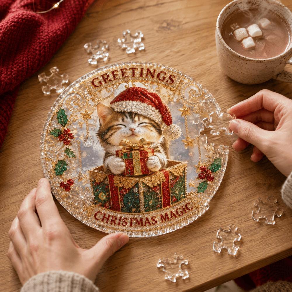 100pcs Clearer Christmas Hanging Ornament Acrylic Christmas DIY Sun Catcher Christmas Gift