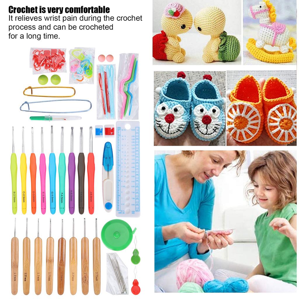 Crocheting Needle Colored   Soft Handle Knitting Crochet Set   Knitting Accessories