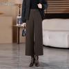 Women's High-Waisted Wide-Leg Cropped Suit Pants
