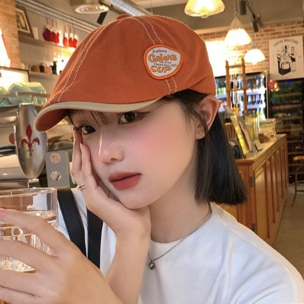 Y2k Painter Hat Embroidery Retro Artist Hat Personality Beret  Unisex