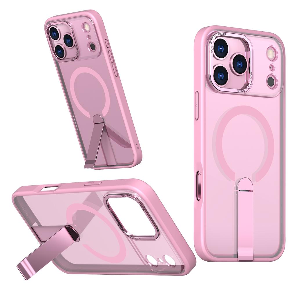For iPhone 17 Pro Case Compatible with MagSafe Kickstand TPU + Acrylic Phone Cover