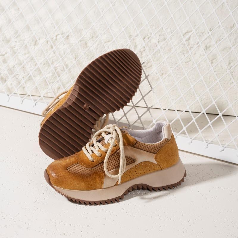 Spring leather women's comfortable and versatile fashion platform casual shoes women