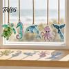 Holiday Window Decorations 5Pcs Acrylic Suncatcher Hangings, Sea Glass Collage Kit with Birds Farm Animals Marine Mini Colored Effect Decor
